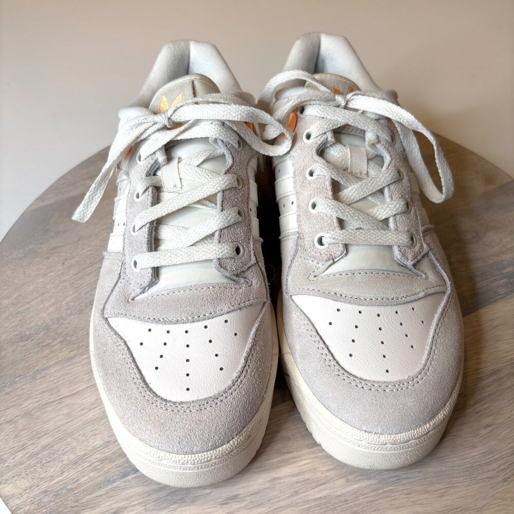 Adidas Rivalry Low 86 IG6313 White Acid Orange Men’s Size 7.5 Retro Sneakers - Picture 4 of 10